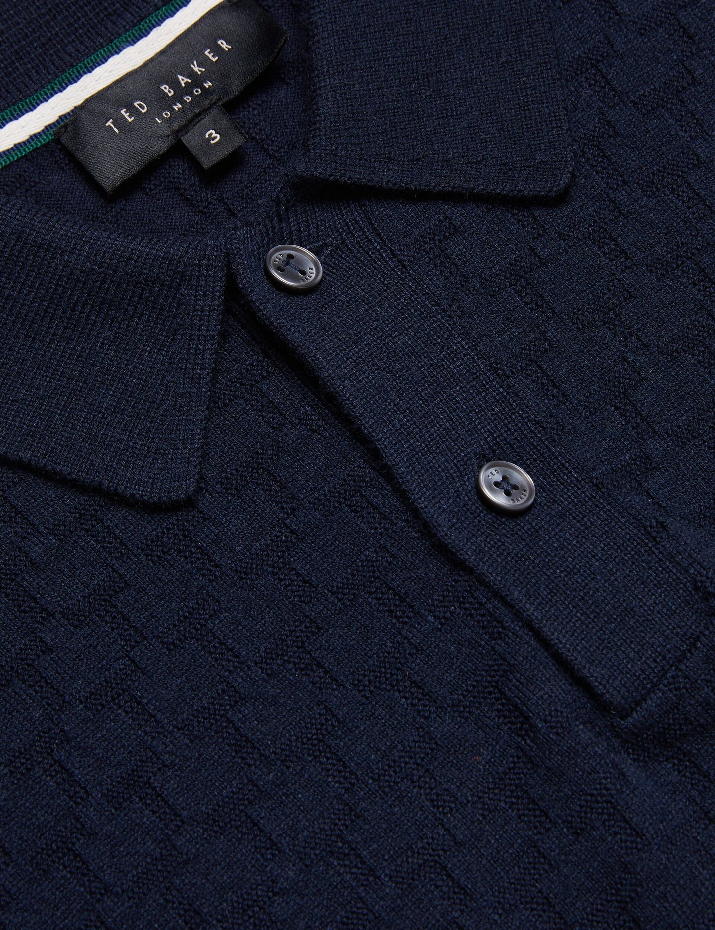 Ted Baker MORAR - T Knit Long Sleeve Polo Top