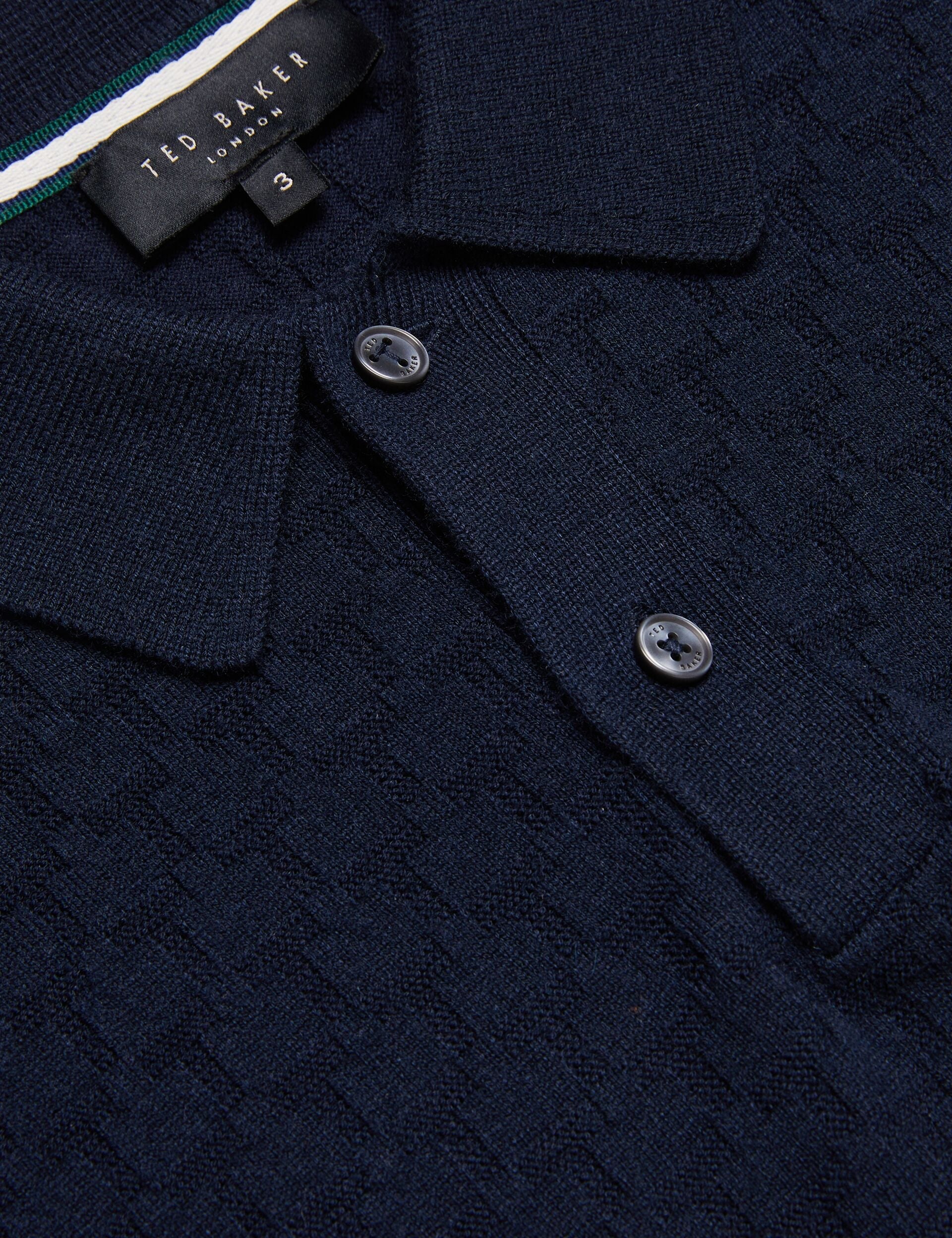 Ted Baker MORAR - T Knit Long Sleeve Polo Top