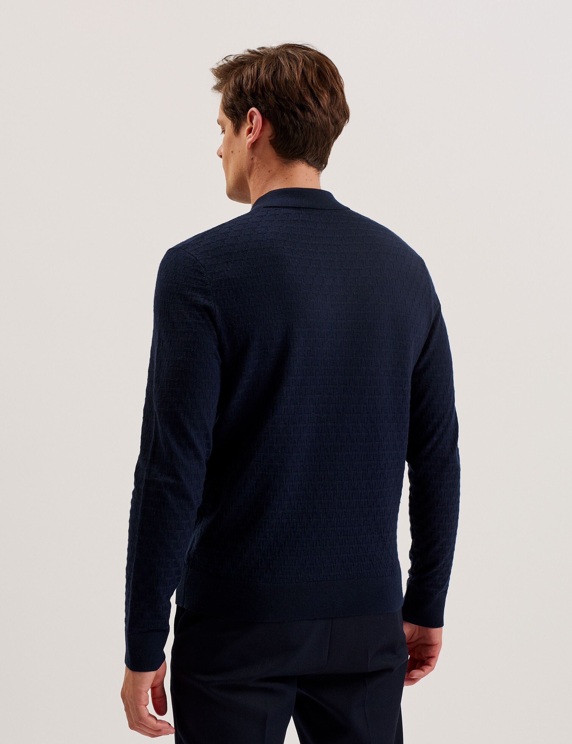 Ted Baker MORAR - T Knit Long Sleeve Polo Top
