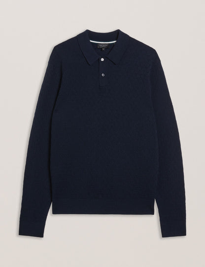 Ted Baker MORAR - T Knit Long Sleeve Polo Top