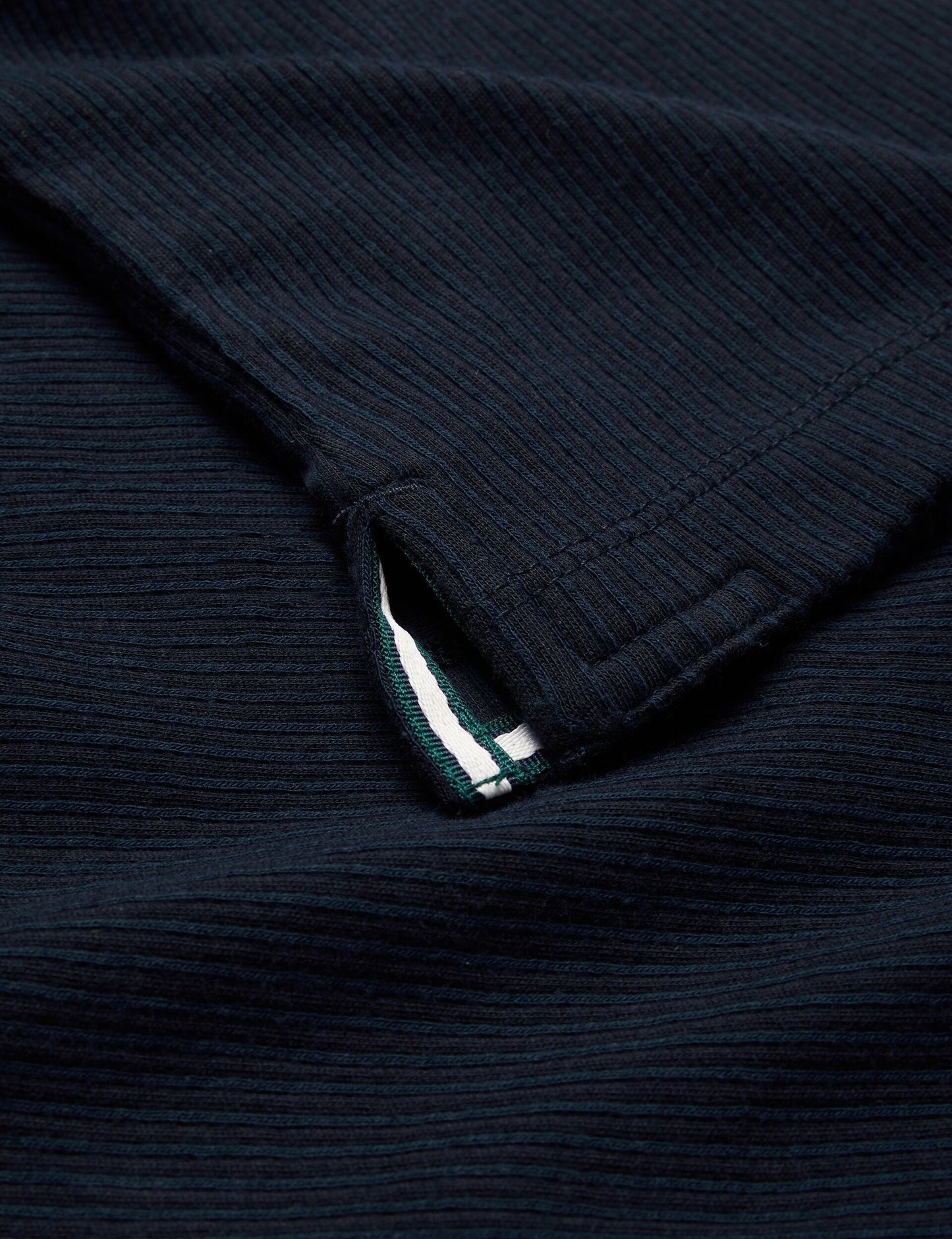 Ted Baker ELGRAVE - Ribbed Cotton Zip Neck Polo Shirt
