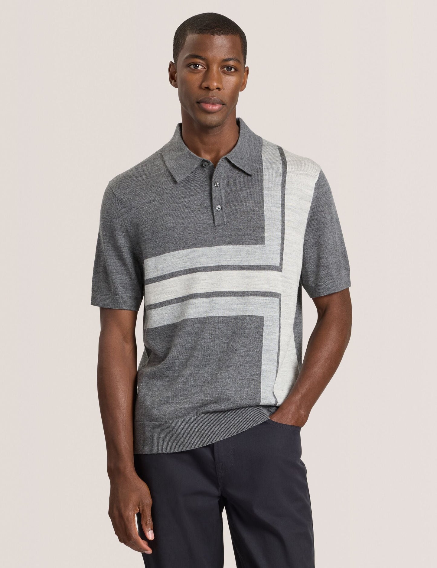 Ted Baker INTARSIA - Short Sleeve Sweater Polo