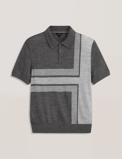 Ted Baker INTARSIA - Short Sleeve Sweater Polo