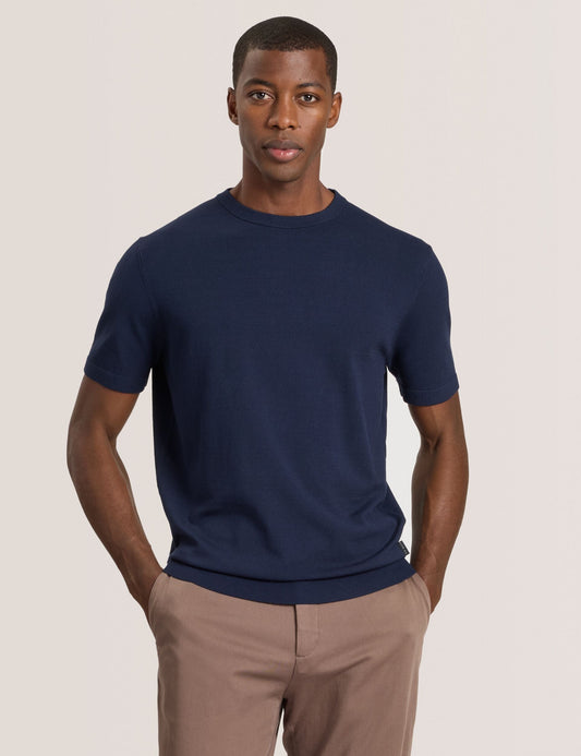 Ted Baker MODERN VISCOSE BLEND CREW - Sea Navy