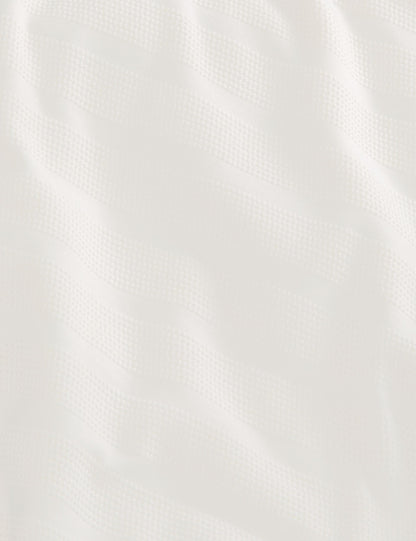 Ted Baker POPCORN STRIPE LONG SLEEVE POLO - Egret