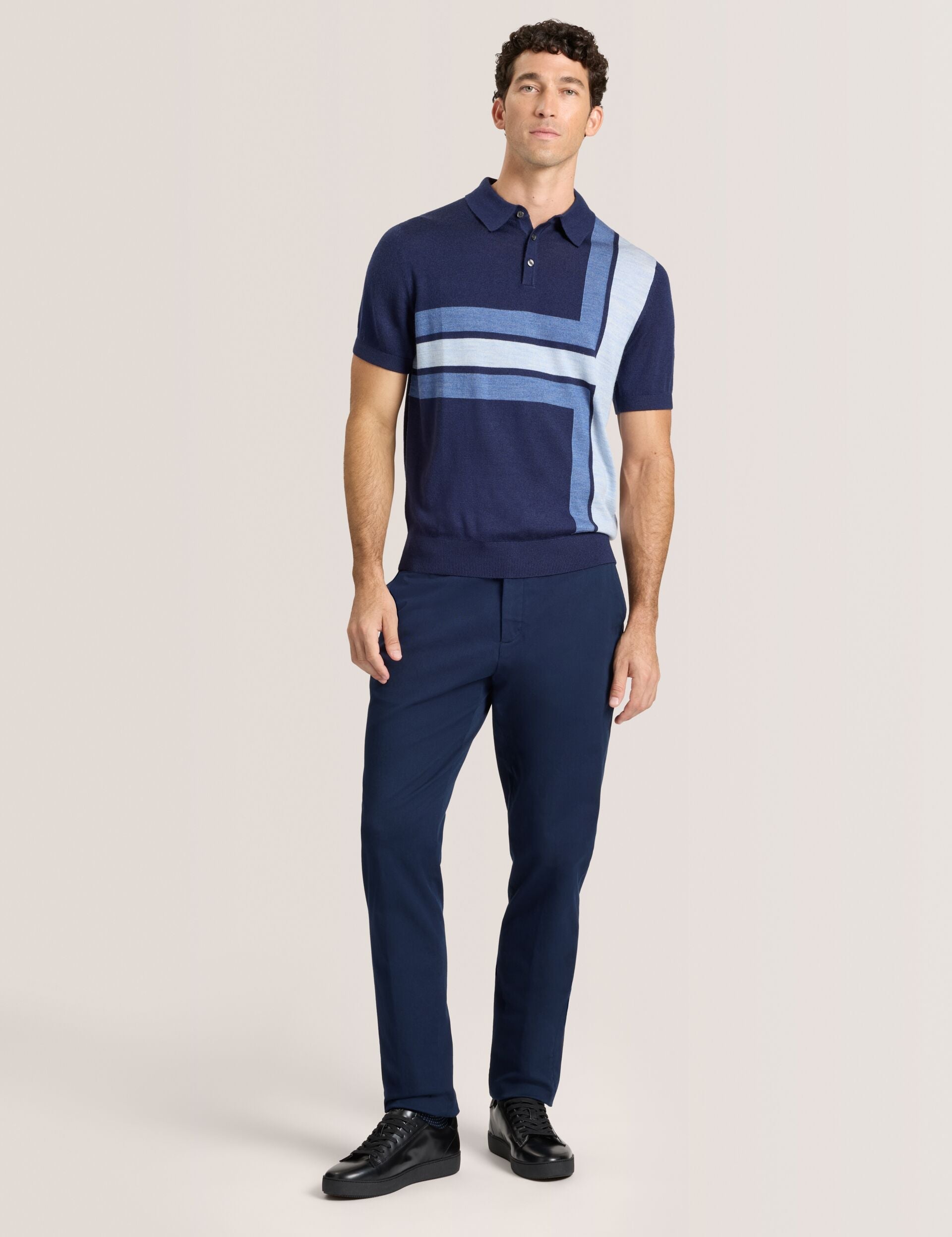 Ted Baker INTARSIA - Short Sleeve Sweater Polo