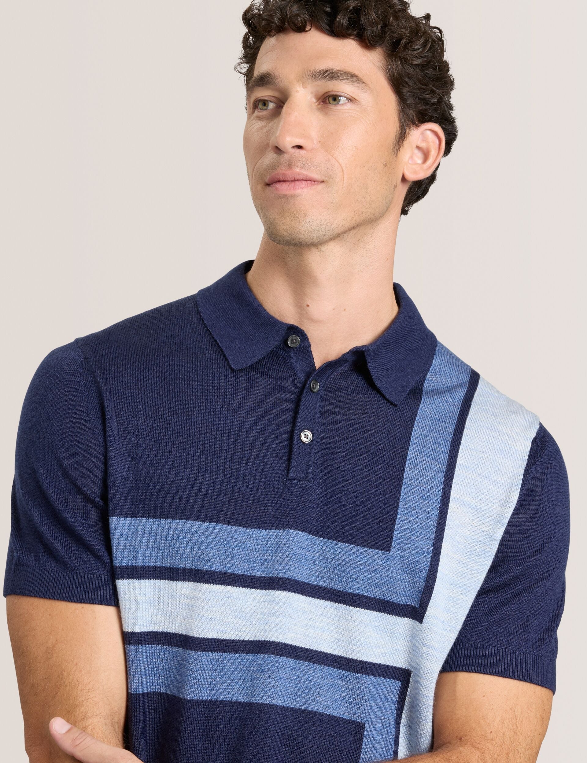 Ted Baker INTARSIA - Short Sleeve Sweater Polo