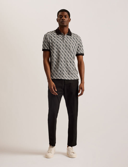 Ted Baker JACQUARD POLO - Brown