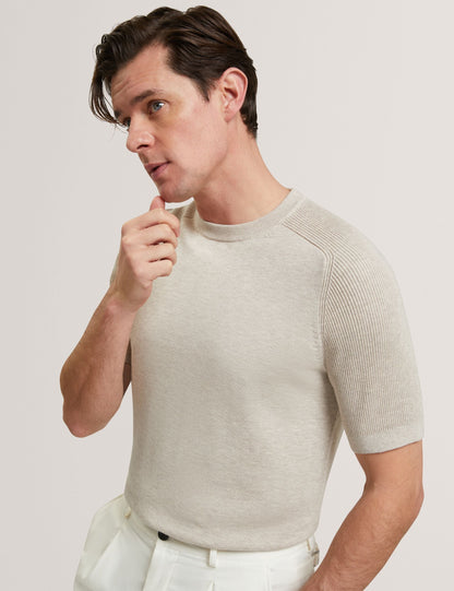 Ted Baker TORRENT - Wool Blend Ribbed Raglan Polo Shirt