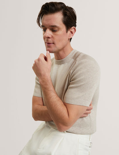 Ted Baker TORRENT - Wool Blend Ribbed Raglan Polo Shirt