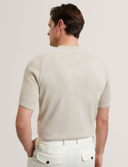 Ted Baker TORRENT - Wool Blend Ribbed Raglan Polo Shirt
