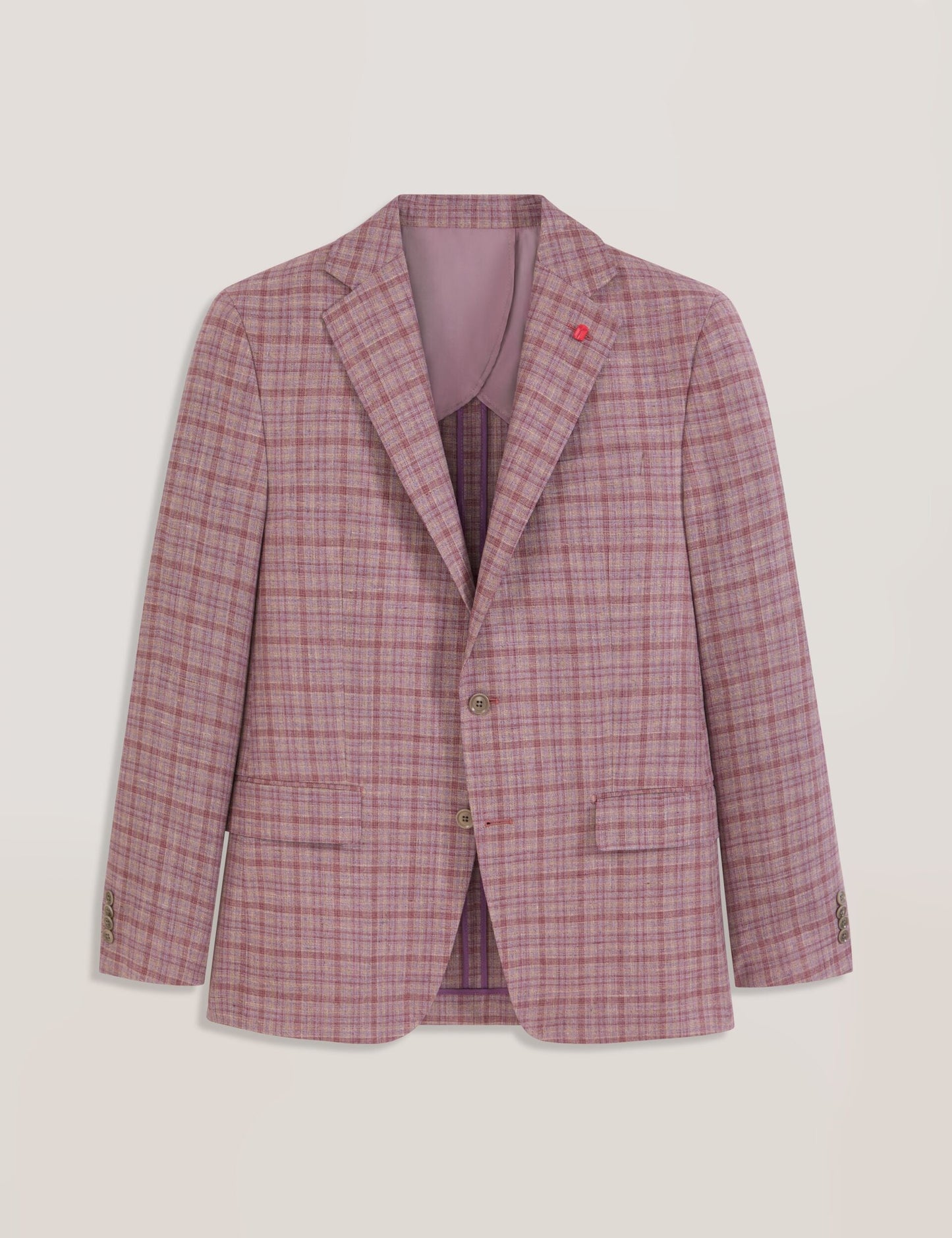 Ted Baker WINFRED Plaid Silk Blend Woven Blazer