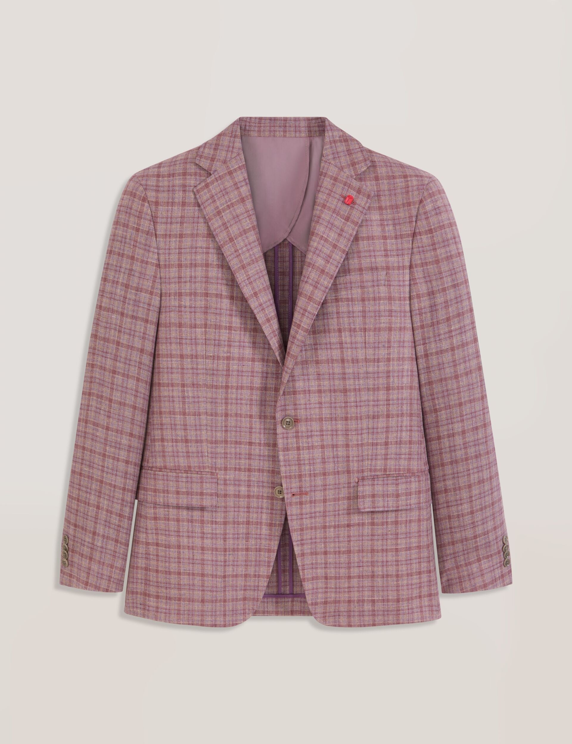 Ted Baker WINFRED Plaid Silk Blend Woven Blazer