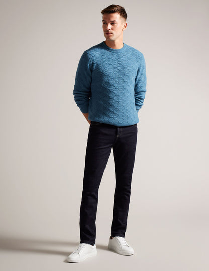 Ted Baker SLIM FIT STRETCH JEAN - Dk-Blue