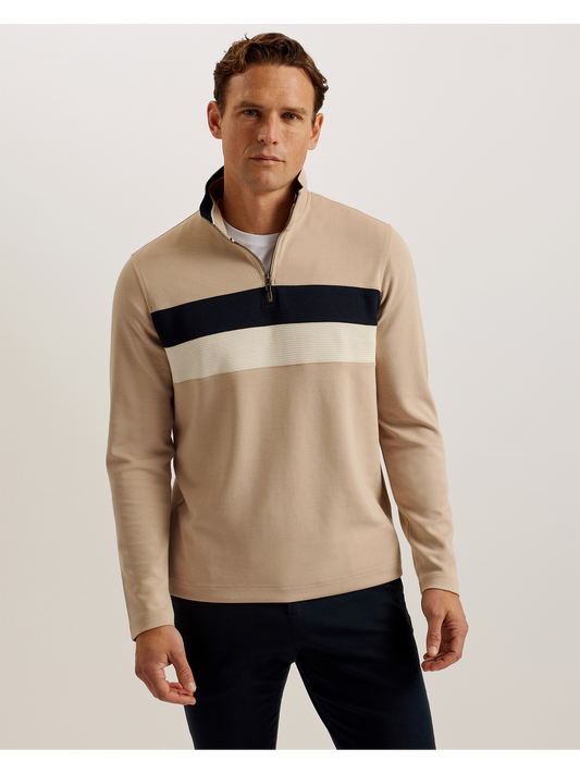 Ted Baker Veller - Long Sleeve Regular Fit Half Zip