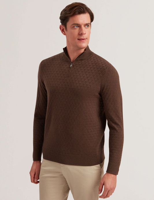 Ted Baker KURNLE - T Knit Half Zip Funnel Neck Jumper