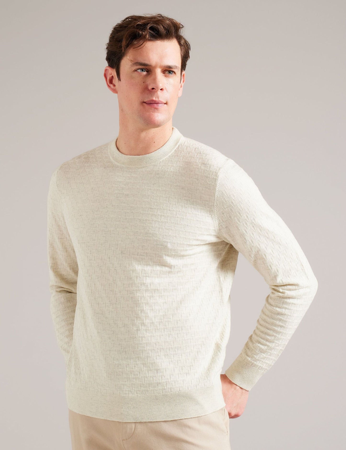 Ted Baker LOUNG - Textured T Knit Crew Neck Jumper