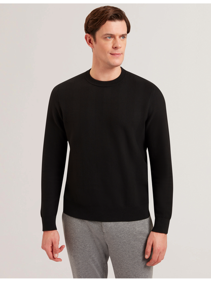 Ted Baker JAMALS - Herringbone Knit Crew Neck Sweater