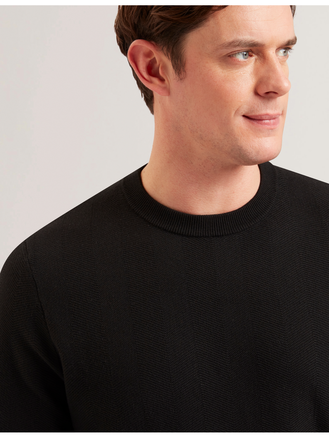 Ted Baker JAMALS - Herringbone Knit Crew Neck Sweater