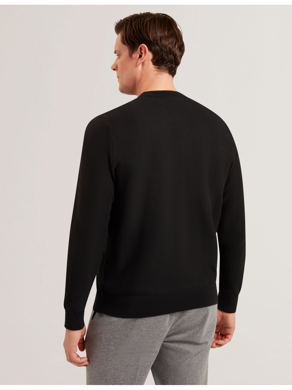 Ted Baker JAMALS - Herringbone Knit Crew Neck Sweater