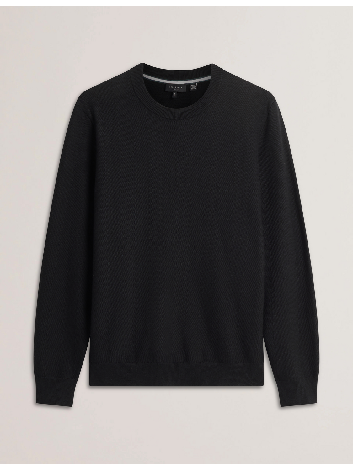 Ted Baker JAMALS - Herringbone Knit Crew Neck Sweater