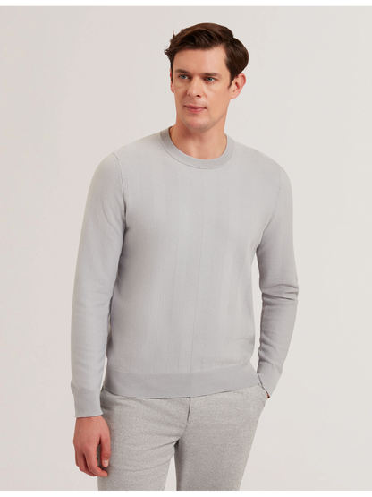 Ted Baker JAMALS - Herringbone Knit Crew Neck Sweater