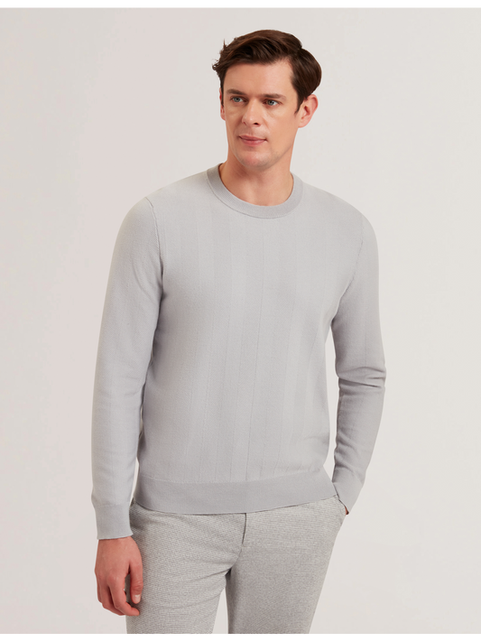 Ted Baker JAMALS - Herringbone Knit Crew Neck Sweater