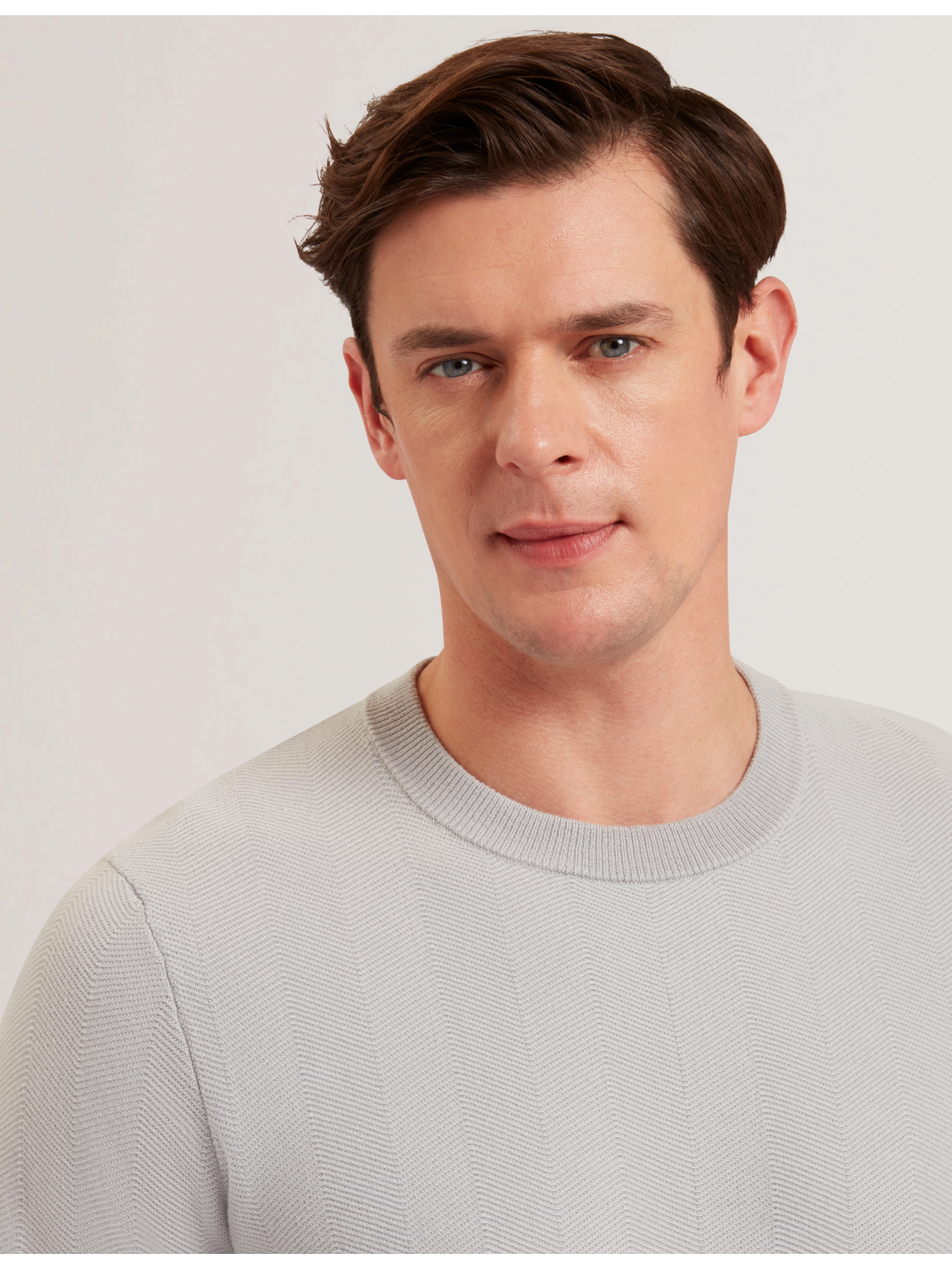 Ted Baker JAMALS - Herringbone Knit Crew Neck Sweater