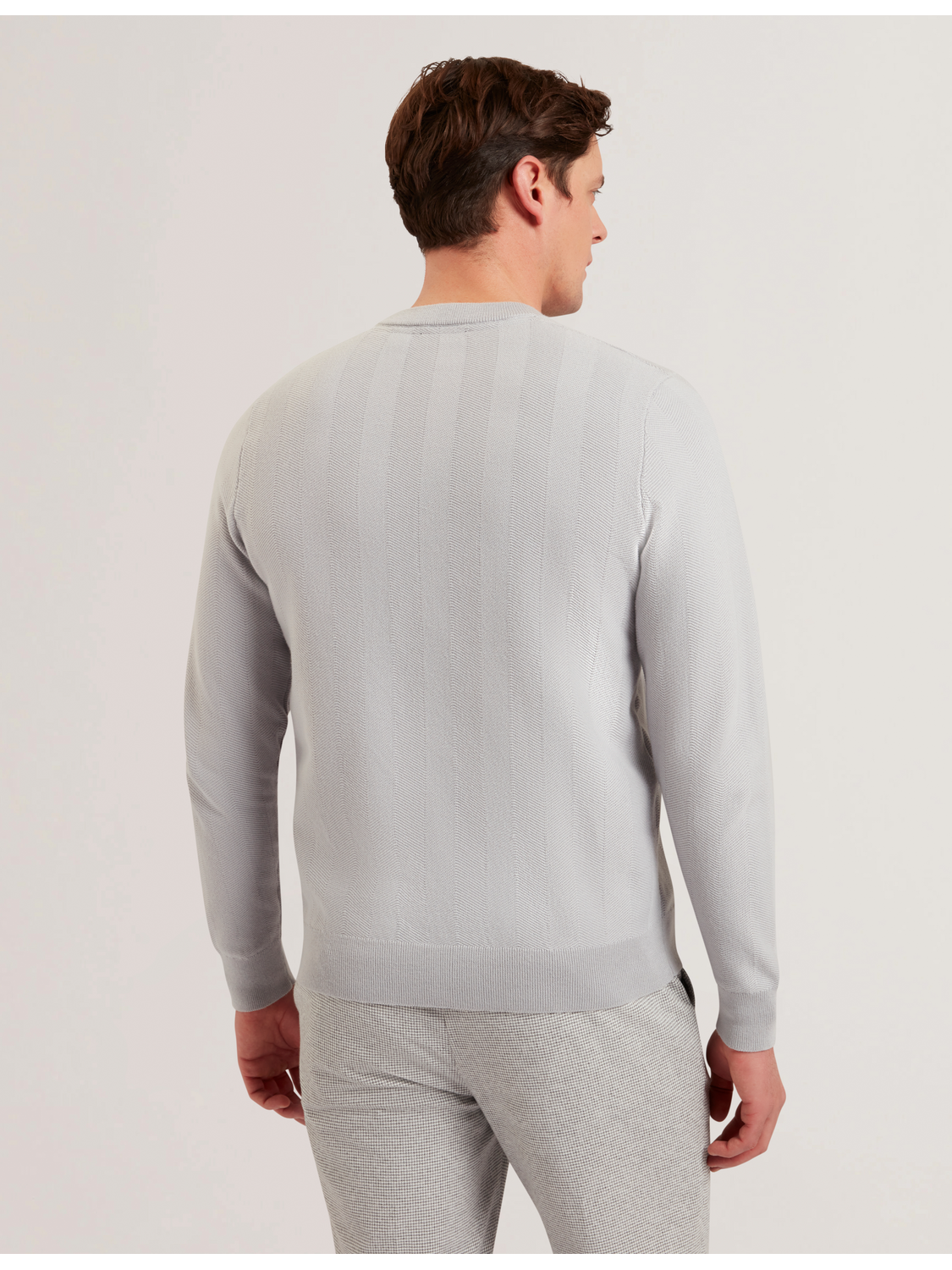 Ted Baker JAMALS - Herringbone Knit Crew Neck Sweater