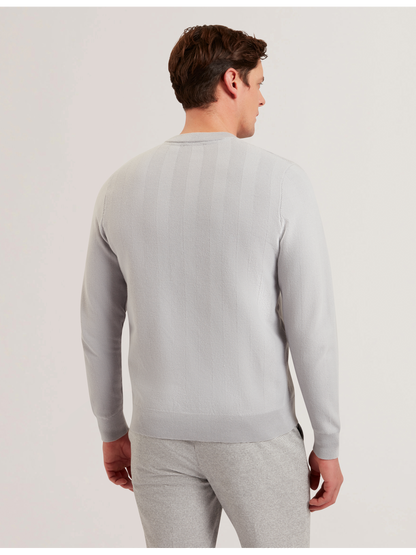 Ted Baker JAMALS - Herringbone Knit Crew Neck Sweater
