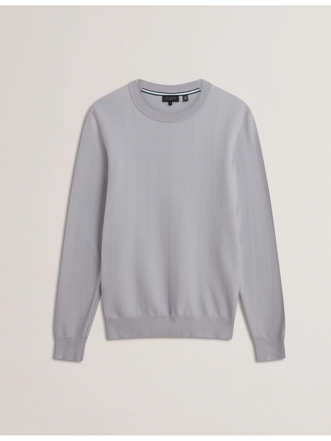 Ted Baker JAMALS - Herringbone Knit Crew Neck Sweater