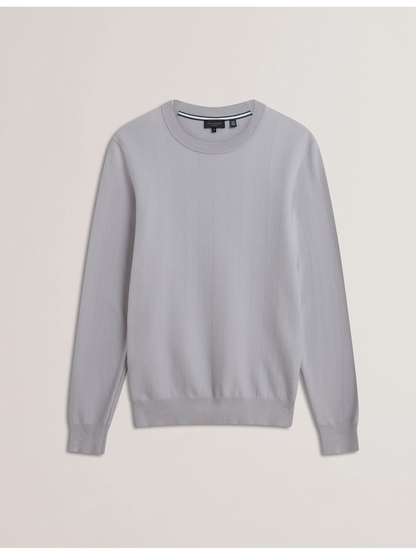 Ted Baker JAMALS - Herringbone Knit Crew Neck Sweater