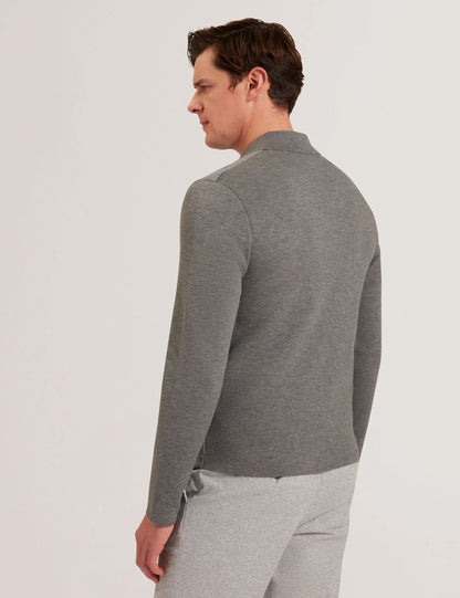 Ted Baker DEJO - Herringbone Wool Blend Zip Up Cardigan
