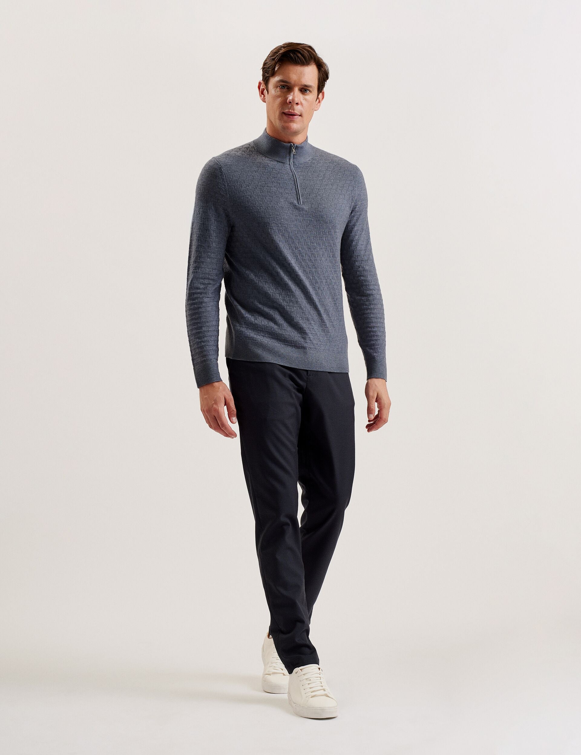Ted Baker KURNLE - T Knit Half Zip Funnel Neck Jumper