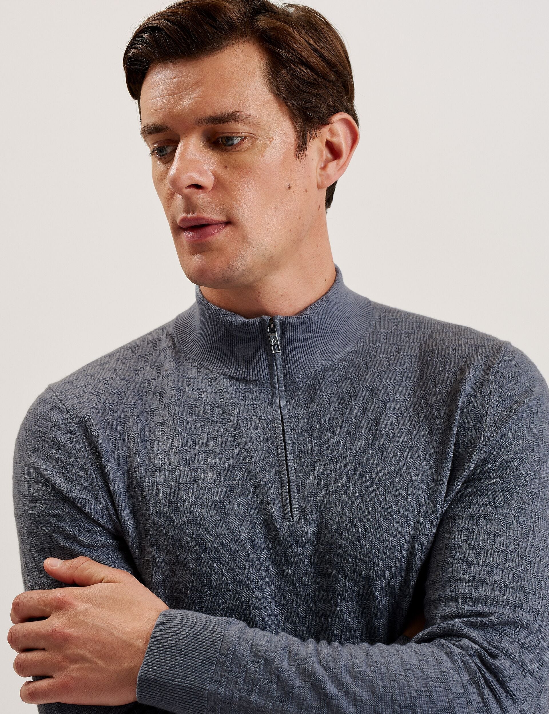 Ted Baker KURNLE - T Knit Half Zip Funnel Neck Jumper