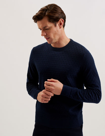 Ted Baker LOUNG - Textured T Knit Crew Neck Jumper