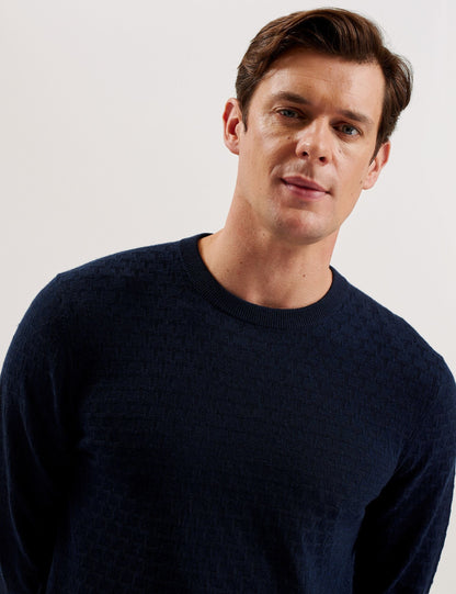 Ted Baker LOUNG - Textured T Knit Crew Neck Jumper
