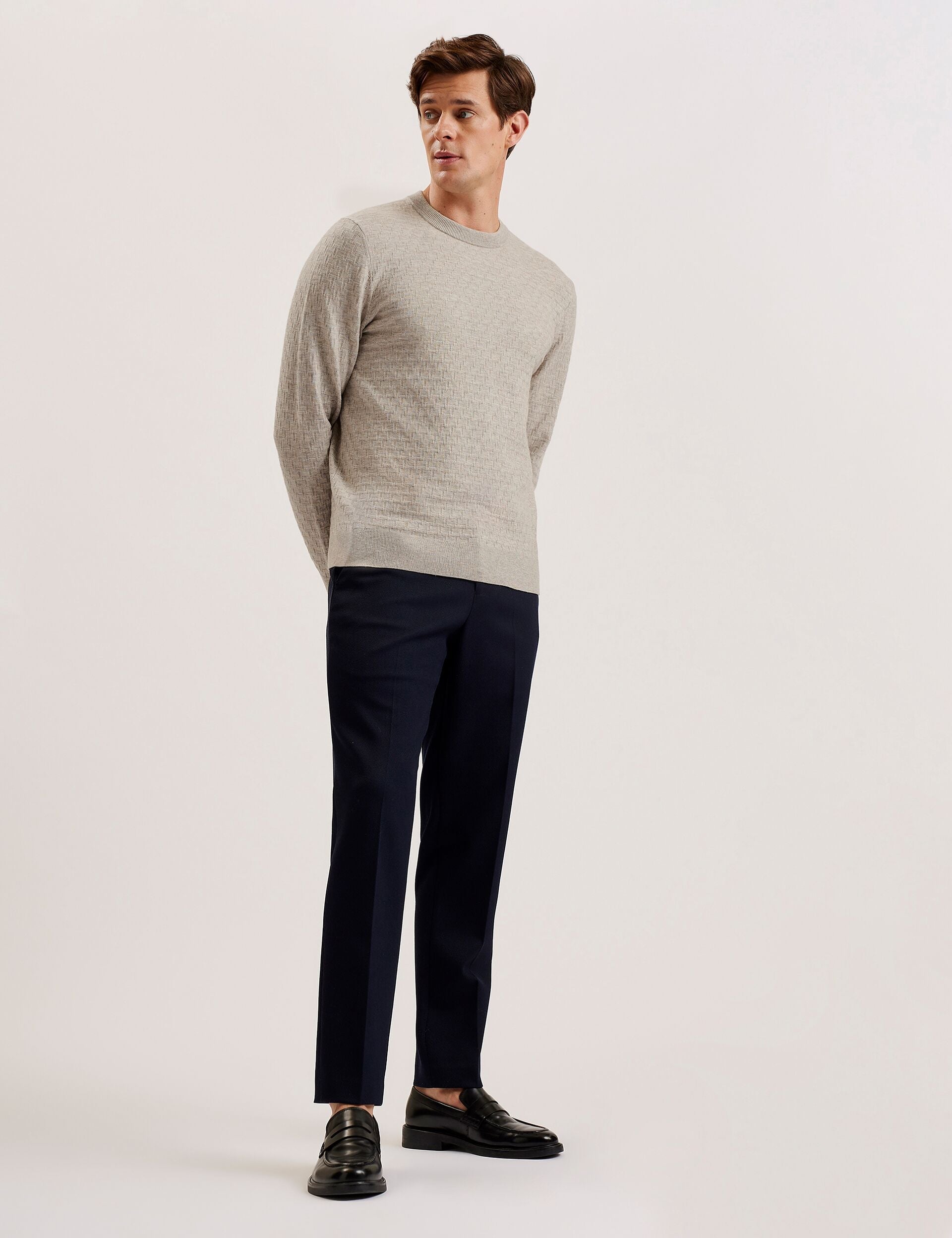 Ted Baker LOUNG - Textured T Knit Crew Neck Jumper
