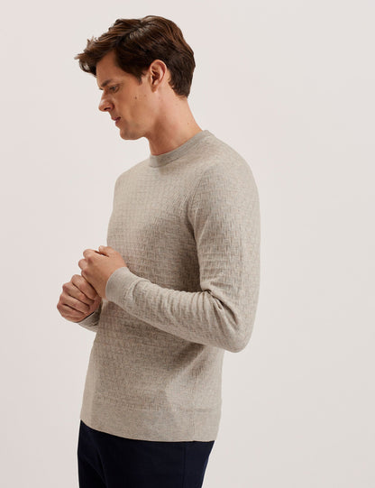 Ted Baker LOUNG - Textured T Knit Crew Neck Jumper