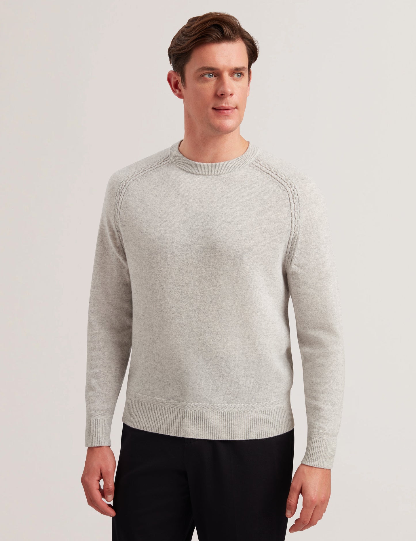 Ted Baker GLANT - Cashmere Cable Detail Crew Neck Jumper