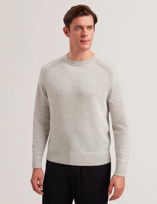Ted Baker GLANT - Cashmere Cable Detail Crew Neck Jumper