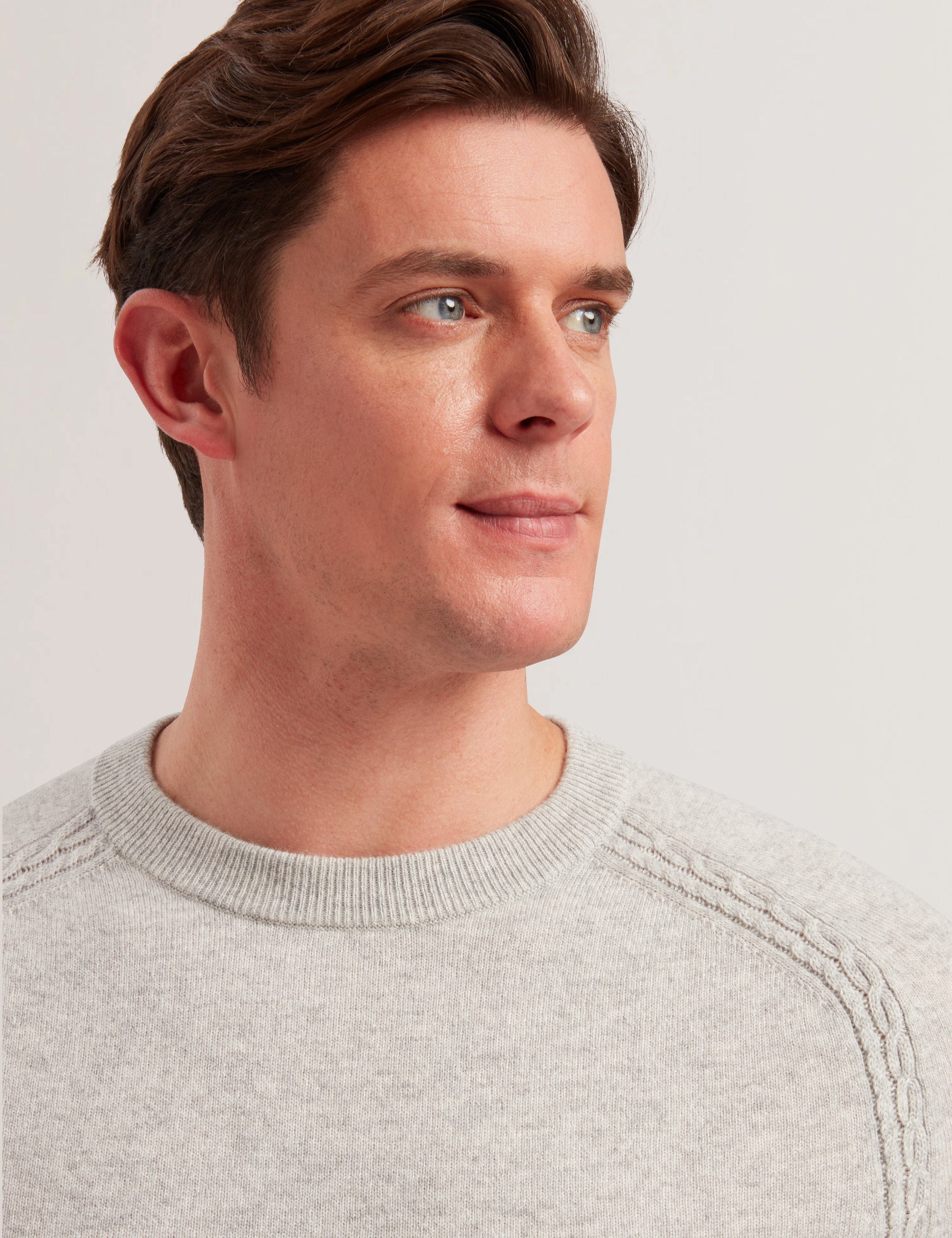Ted Baker GLANT - Cashmere Cable Detail Crew Neck Jumper
