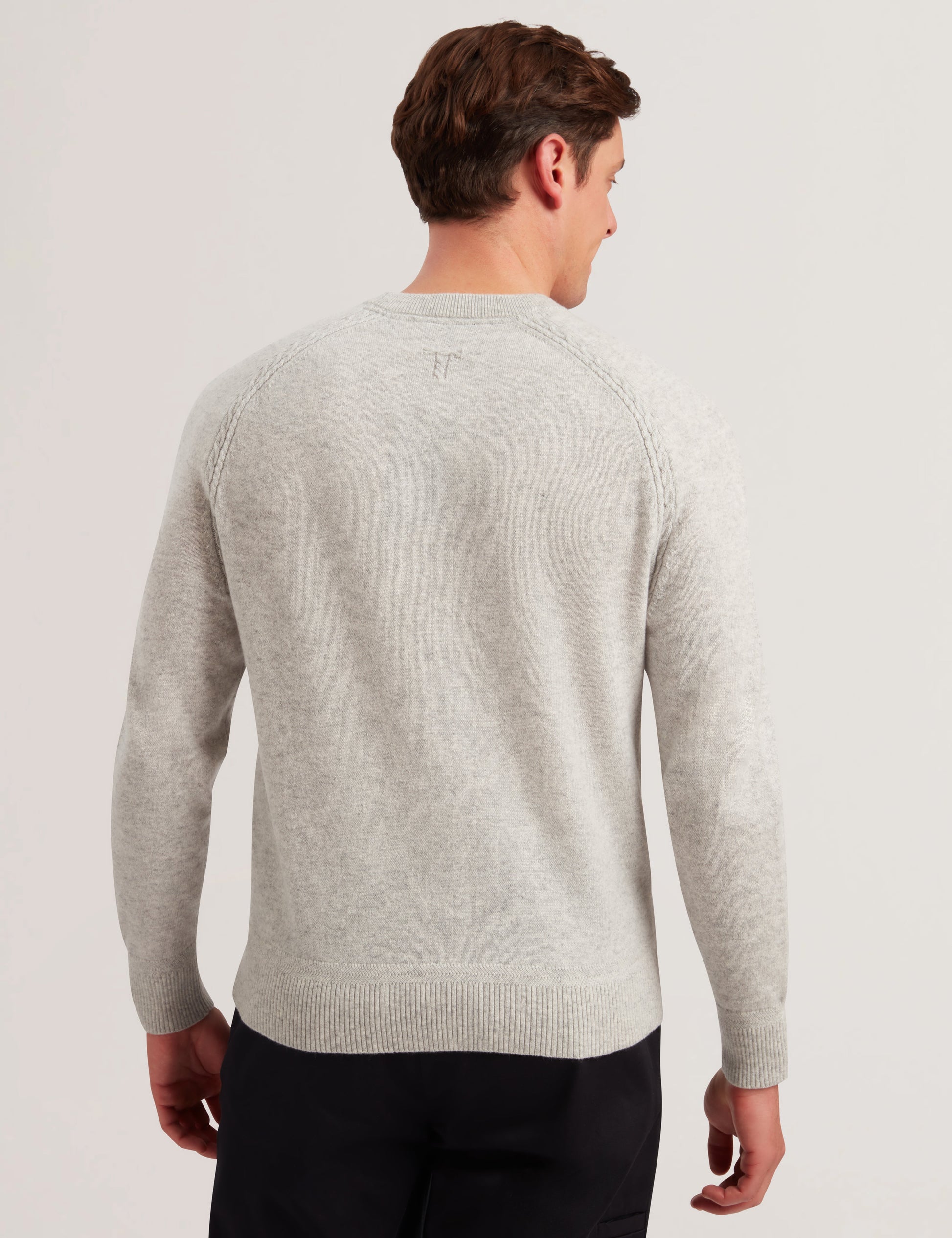 Ted Baker GLANT - Cashmere Cable Detail Crew Neck Jumper