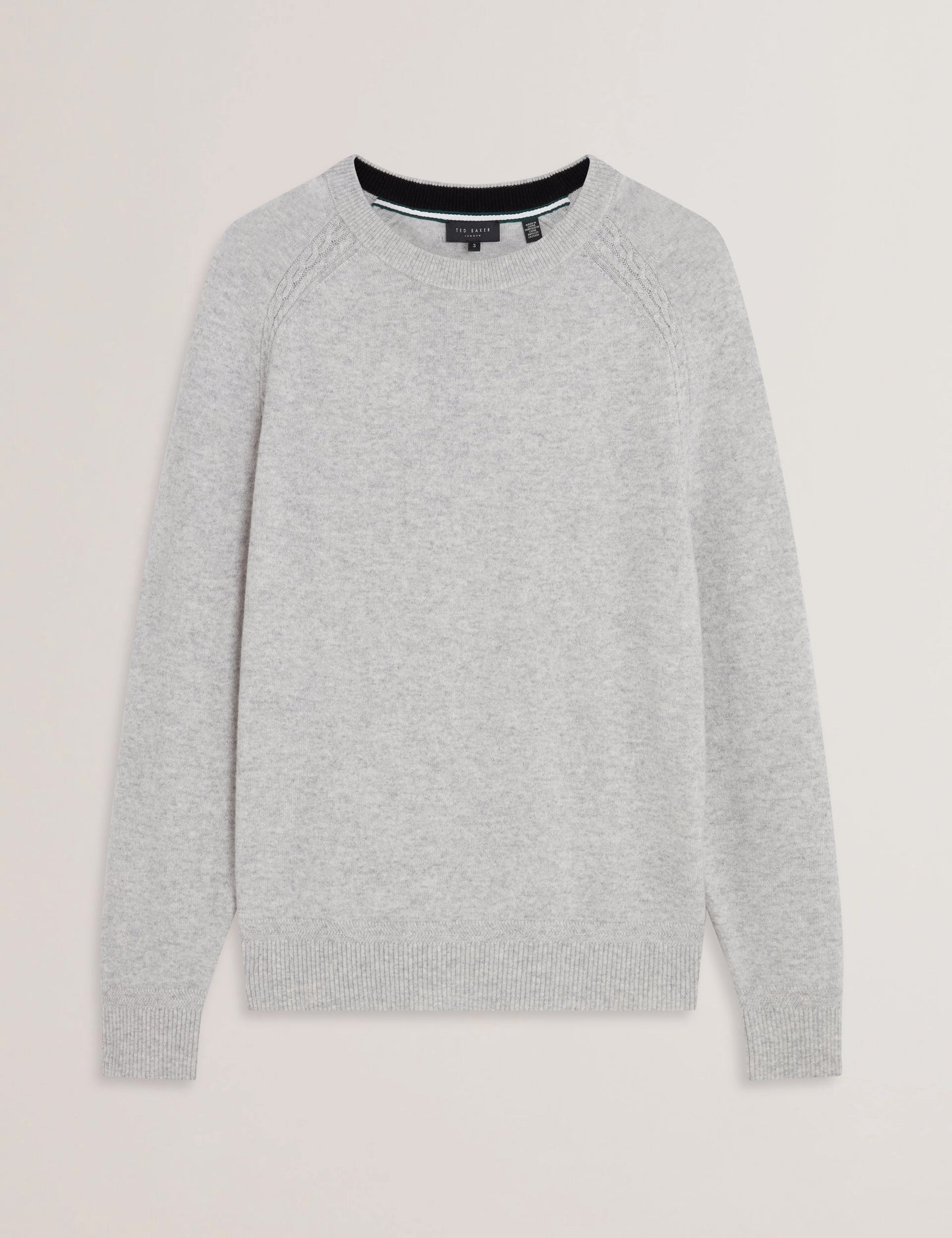 Ted Baker GLANT - Cashmere Cable Detail Crew Neck Jumper