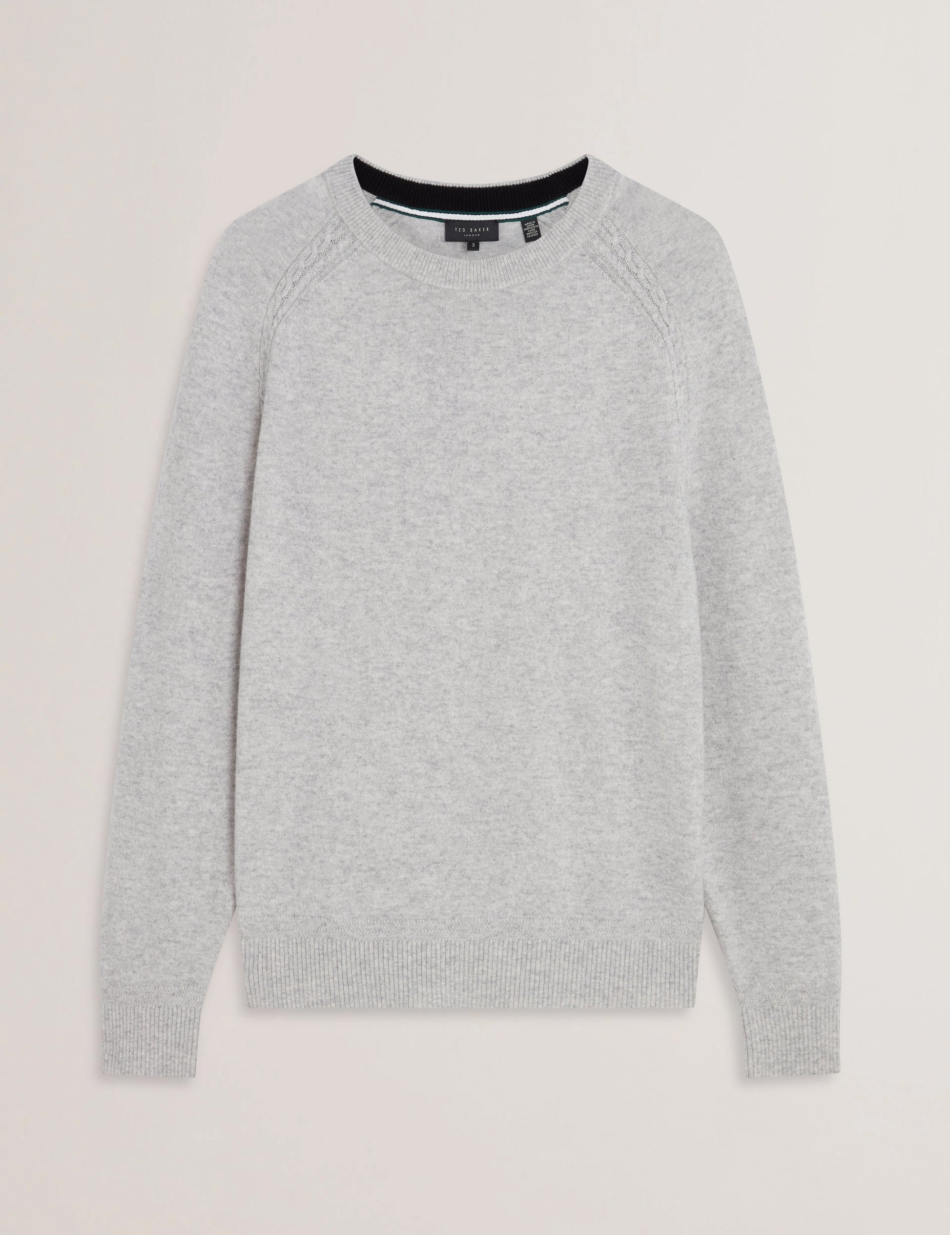 Ted Baker GLANT - Cashmere Cable Detail Crew Neck Jumper