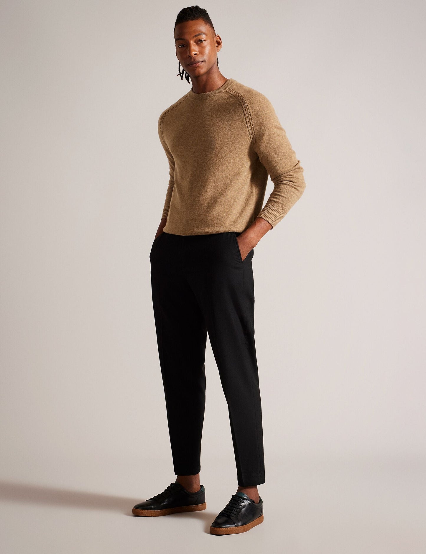 Ted Baker GLANT - Cashmere Cable Detail Crew Neck Jumper