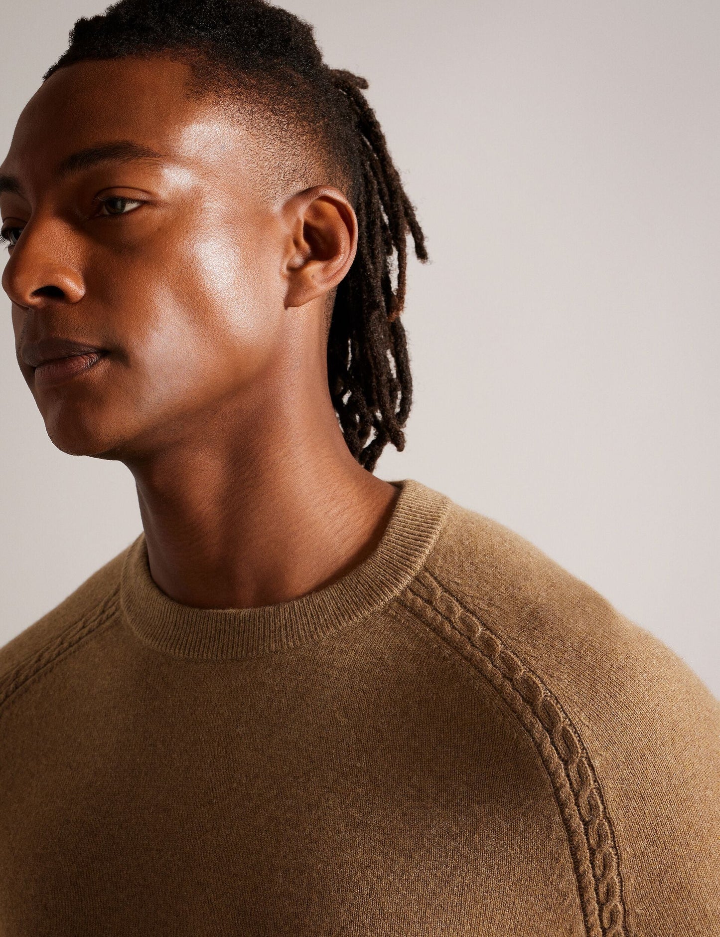Ted Baker GLANT - Cashmere Cable Detail Crew Neck Jumper