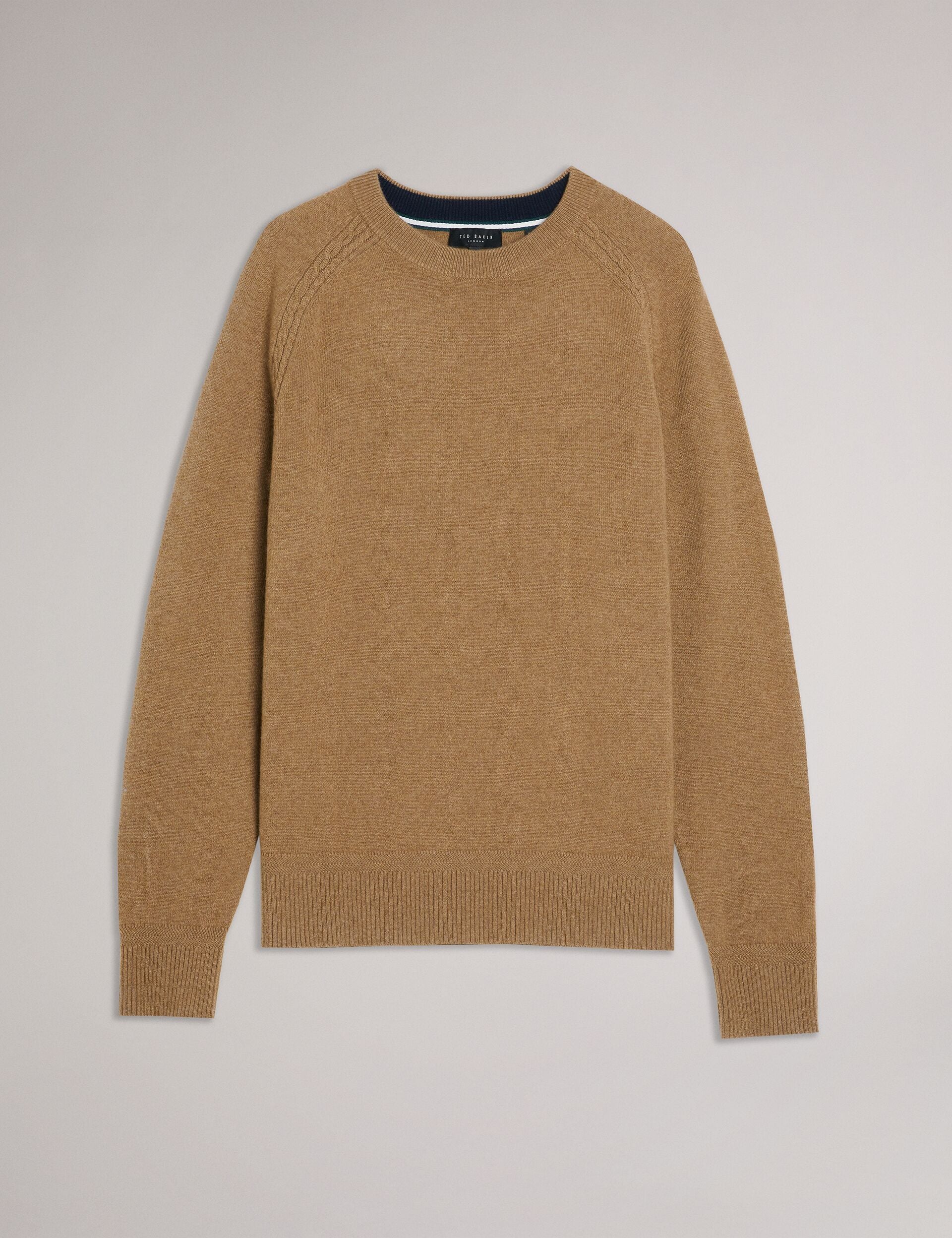 Ted Baker GLANT - Cashmere Cable Detail Crew Neck Jumper