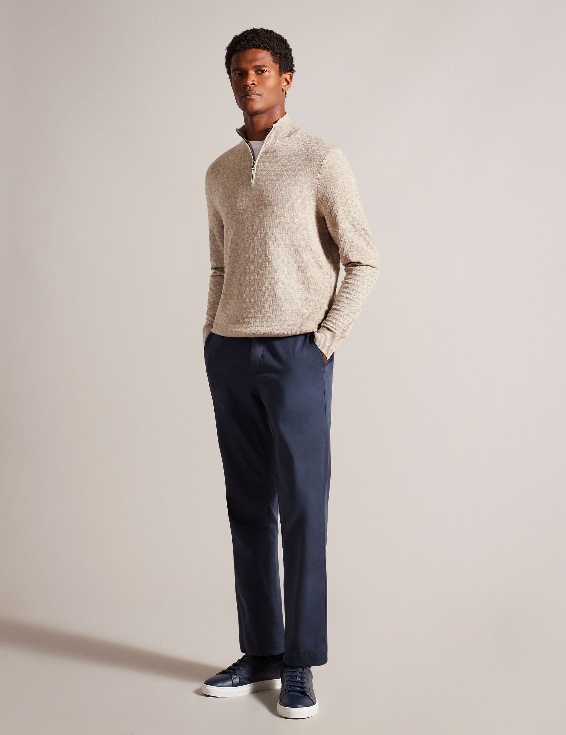 Ted Baker KURNLE - T Knit Half Zip Funnel Neck Jumper