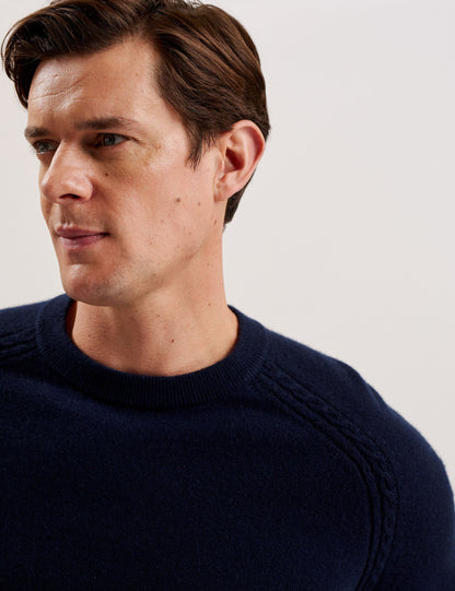 Ted Baker GLANT - Cashmere Cable Detail Crew Neck Jumper